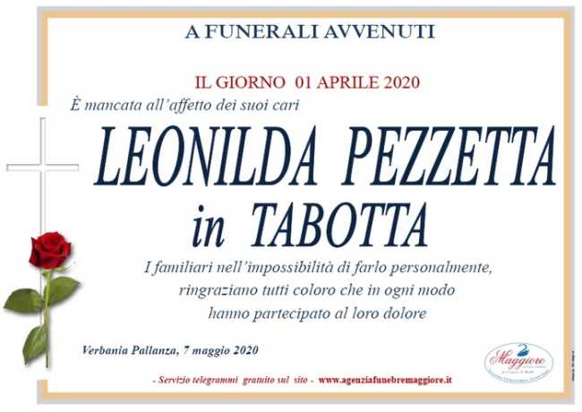 leonilda pezzetta in tabotta