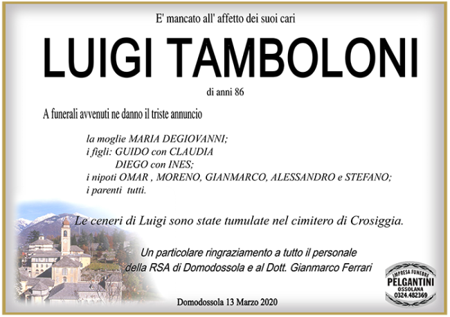 luigi venerdi TAMBOLONI
