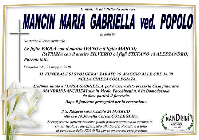mancin maria gabriella