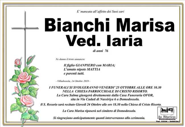 manifesto marisa BIANCHI 1