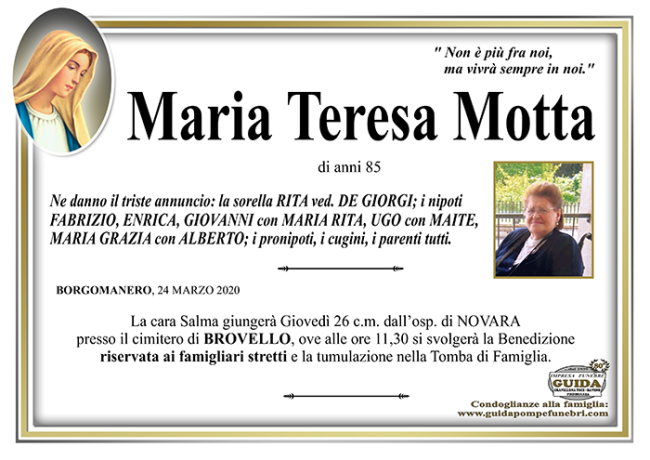 maria teresa MOTTA BORGO