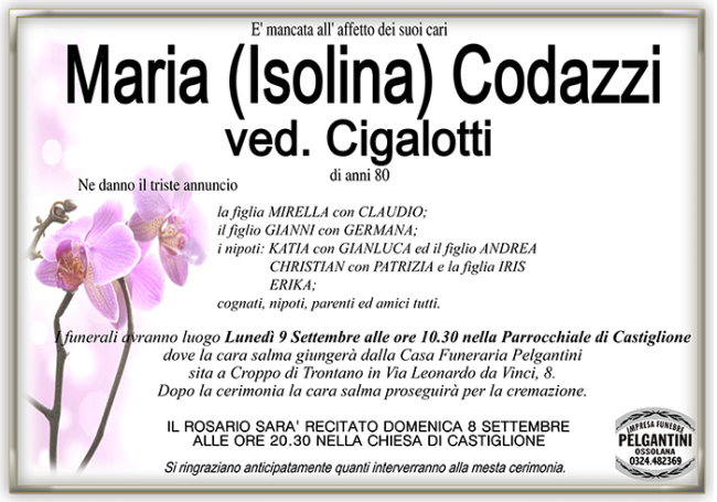 maria isolina CODAZZI