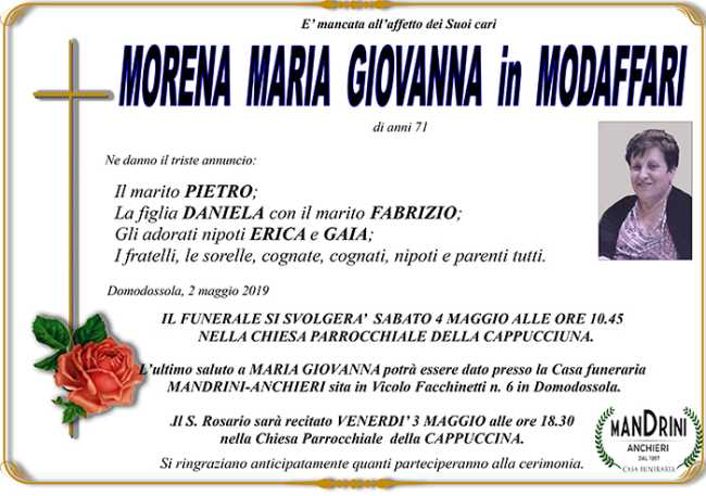 morena maria giovanna in modaffari