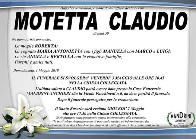 motetta claudio
