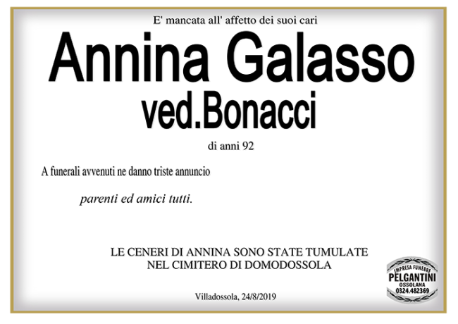 ok annina galasso ved bonacci