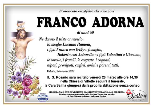 ok annuncio Franco Adorna