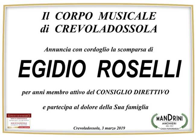 partecipazione egidio roselli
