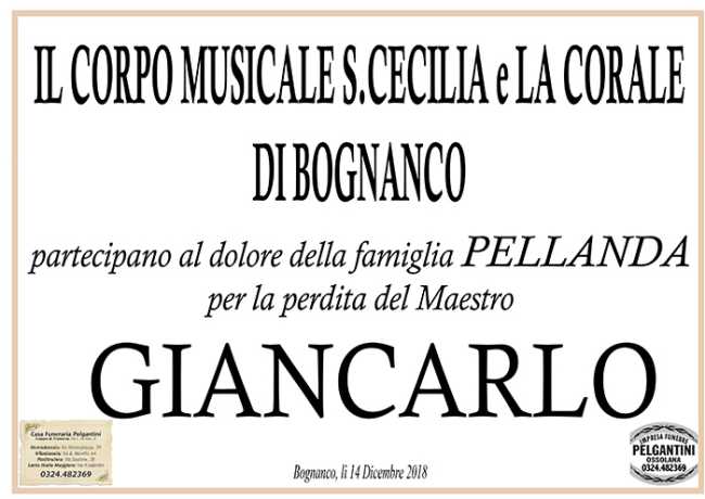 partecipazione giancarlo pellanda coro