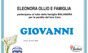 partecipazione giovanni malandra