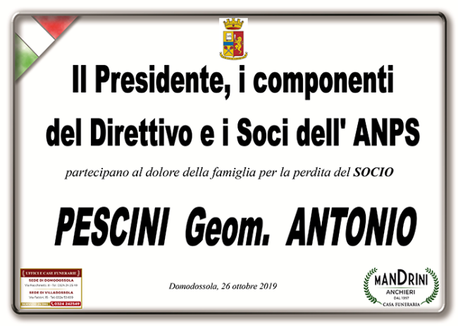 partecipazioni POLIZIA DI STATO PER PESCINI
