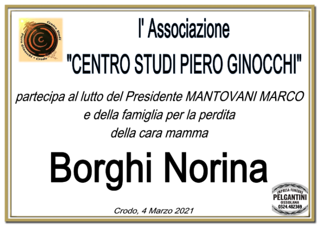 partecipazioni mantovani CENTRO STUDI GINOCCHI