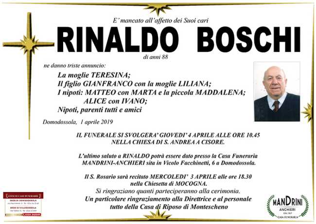 rinaldo boschi