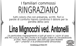 ringraziamenti MIGNOCCHI