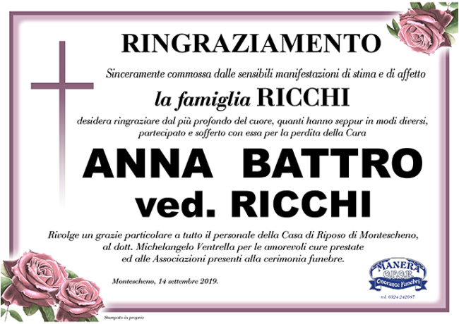 ringraziamento anna battro