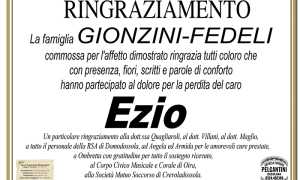 ringraziamento ezio gionzini