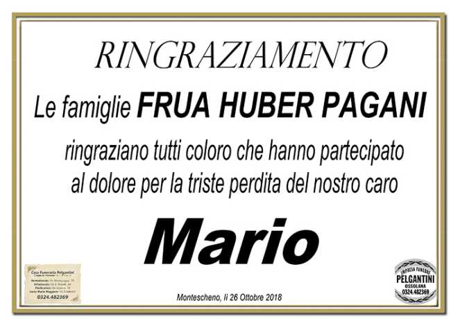 ringraziamento frua