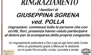 ringraziamento giuseppina sgrena