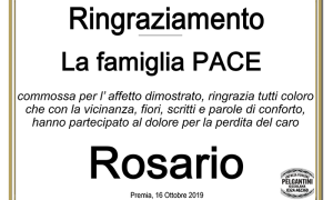 ringraziamento rosario PACE
