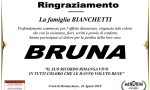 ringraziamento veia bianchetti bruna