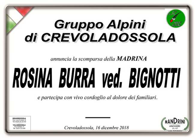 rosina burra ved bignotti