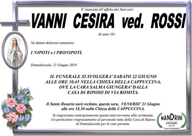 vanni cesira ed rossi