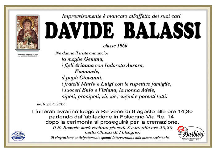 ANNUNCIO Davide Balassi