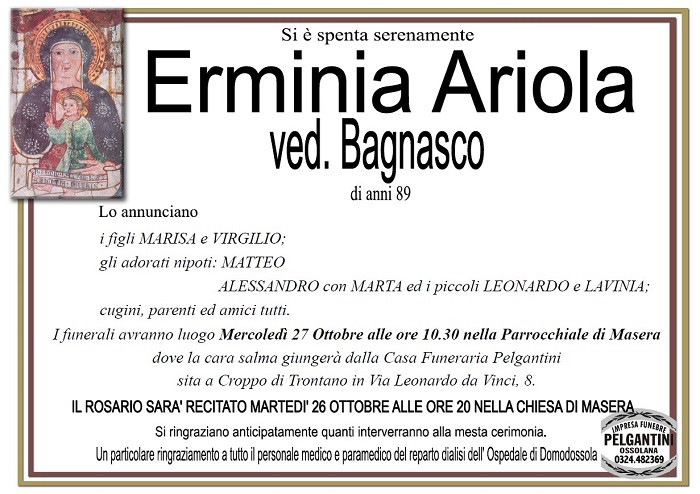 Erminia Ariola ved. Bagnasco