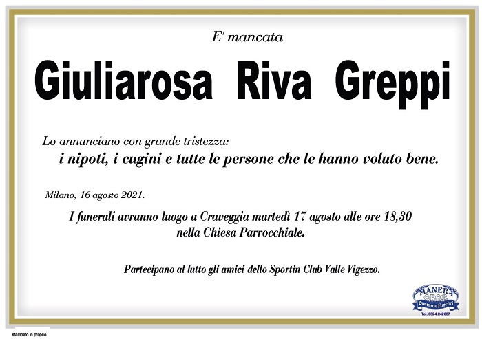 Giuliarosa Riva Greppi