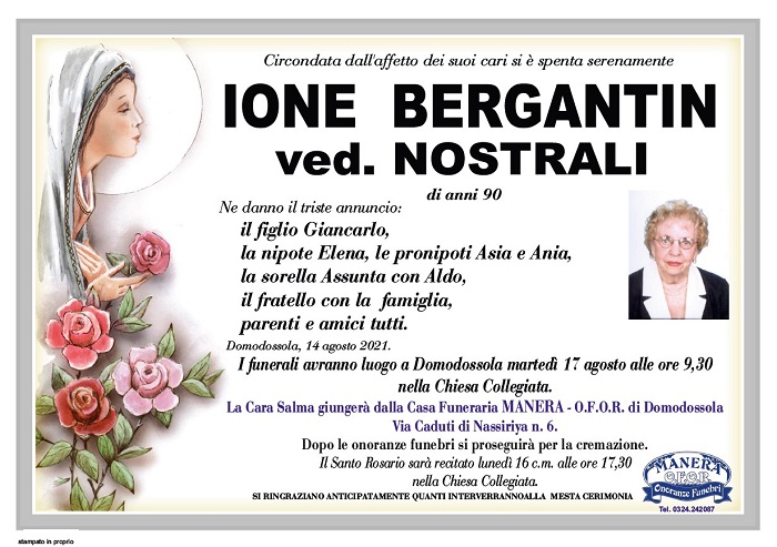 Ione Bergantin ved. Nostrali