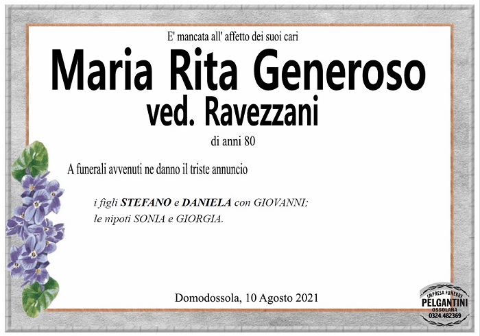 Maria Rita Generoso ved. Ravezzani