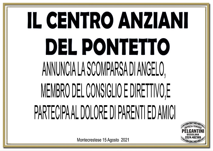 Partecipazione Centro Anziani del pontetto per Angelo Molini