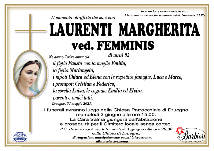 annuncio Laurenti Margherita