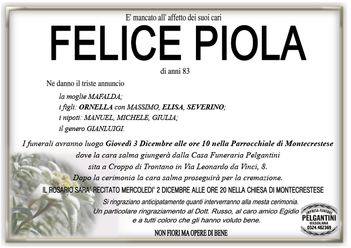 felice PIOLA
