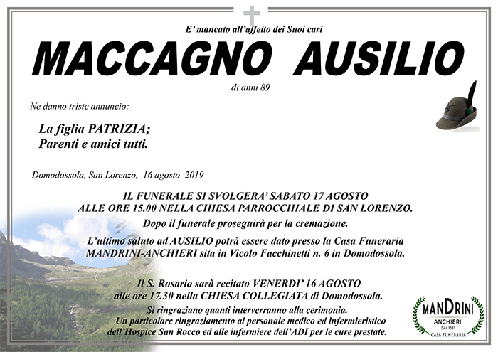funebre MACCAGNO AUSILIO