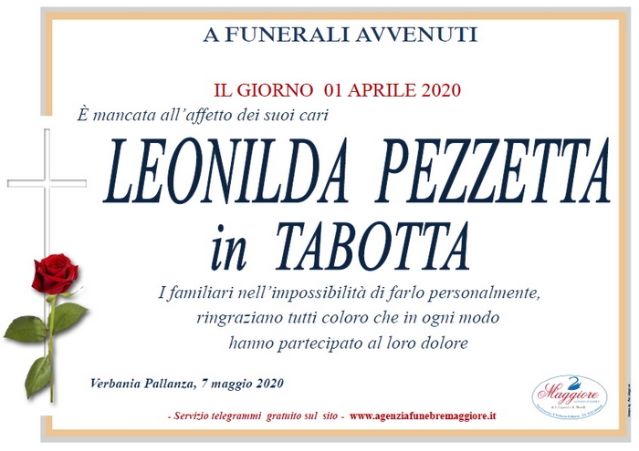 leonilda pezzetta in tabotta