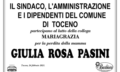 COMUNE DI TOCENO Pasini Giulia Rosa
