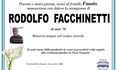 annuncio Facchinetti Rodolfo