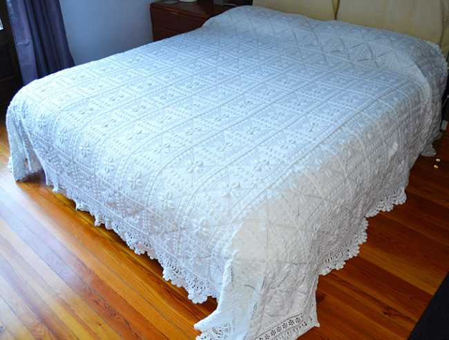 copriletto uncinetto