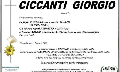 funebre CICCANTI GIORGIO