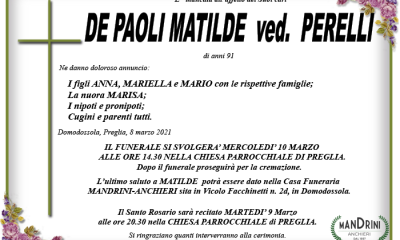 funebre DE PAOLI MATILDE