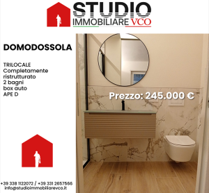 DOMODOSSOLA: TRILOCALE COMPLETAMENTE RISTRUTTURATO