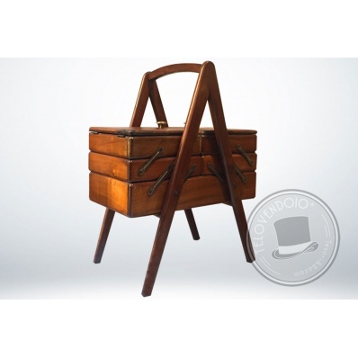 cestino porta cucito in legno