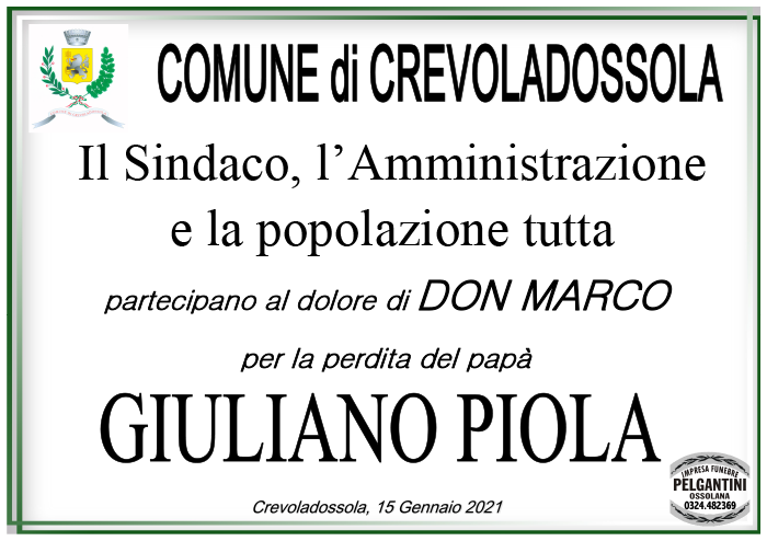 COMUNE CREVOLA DON MARCO