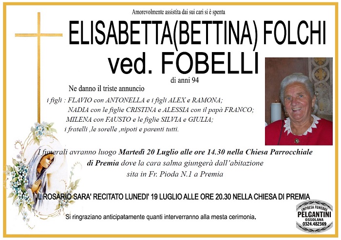 Elisabetta Bettina Folchi ved. Fobelli