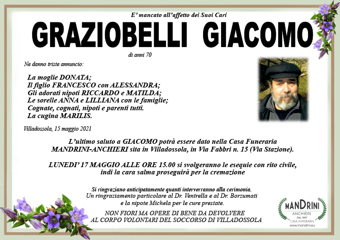 FUNEBRE GRAZIOBELLI GIACOMO