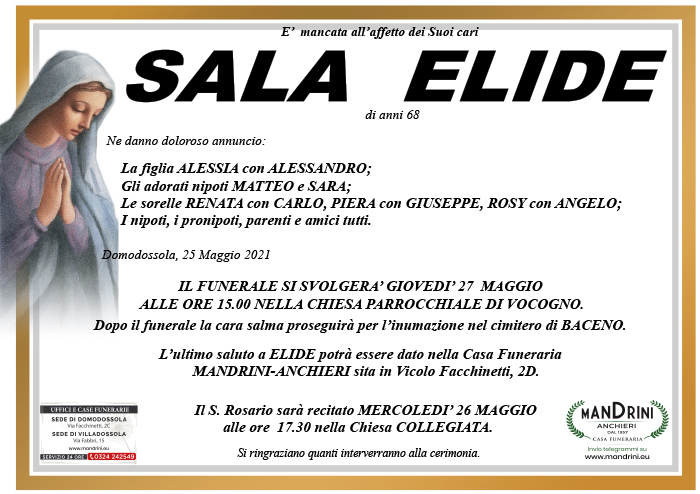 FUNEBRE SALA ELIDE