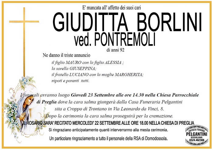 Giuditta Borlini ved. Pontremoli