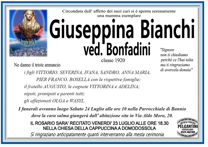 Giuseppina Bianchi ved. Bonfadini