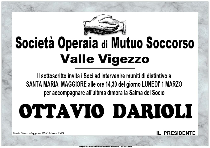 SOCIETA OPERAIA OTTAVIO DARIOL