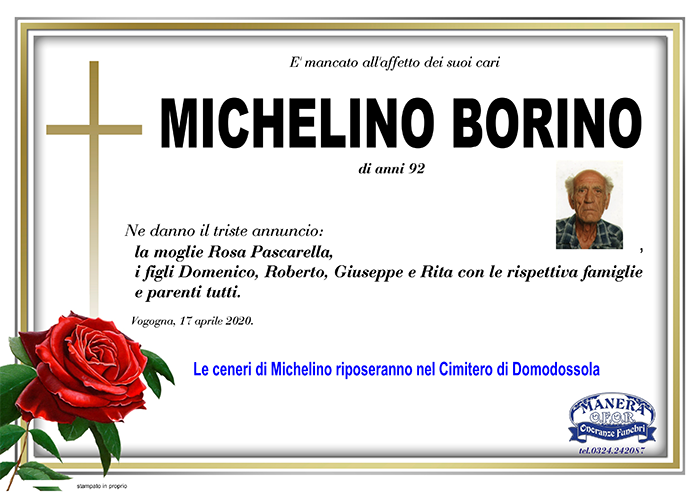 annuncio Borino Michelino